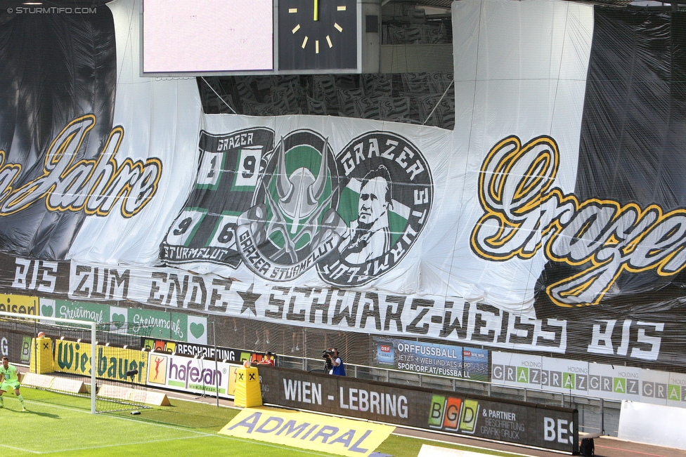 Sturm Graz - Rapid Wien
Oesterreichische Fussball Bundesliga, 7. Runde, SK Sturm Graz - SK Rapid Wien, Stadion Liebenau Graz, 10.09.2016. 

Foto zeigt Fans von Sturm mit einer Choreografie
