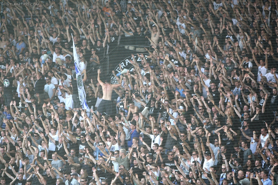 Sturm Graz - Rapid Wien
Oesterreichische Fussball Bundesliga, 7. Runde, SK Sturm Graz - SK Rapid Wien, Stadion Liebenau Graz, 10.09.2016. 

Foto zeigt Fans von Sturm
