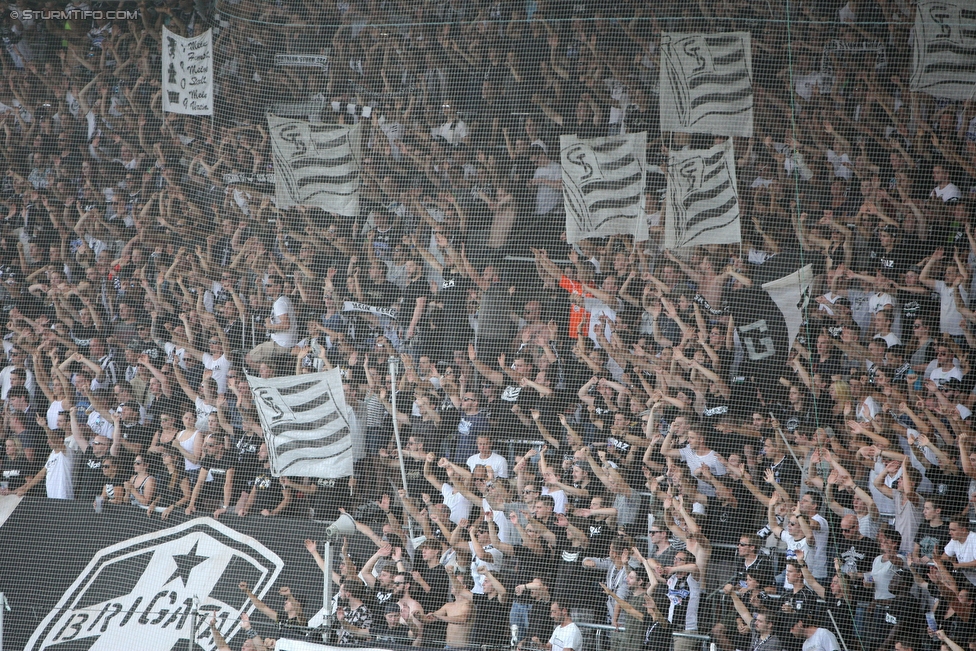 Sturm Graz - Rapid Wien
Oesterreichische Fussball Bundesliga, 7. Runde, SK Sturm Graz - SK Rapid Wien, Stadion Liebenau Graz, 10.09.2016. 

Foto zeigt Fans von Sturm
