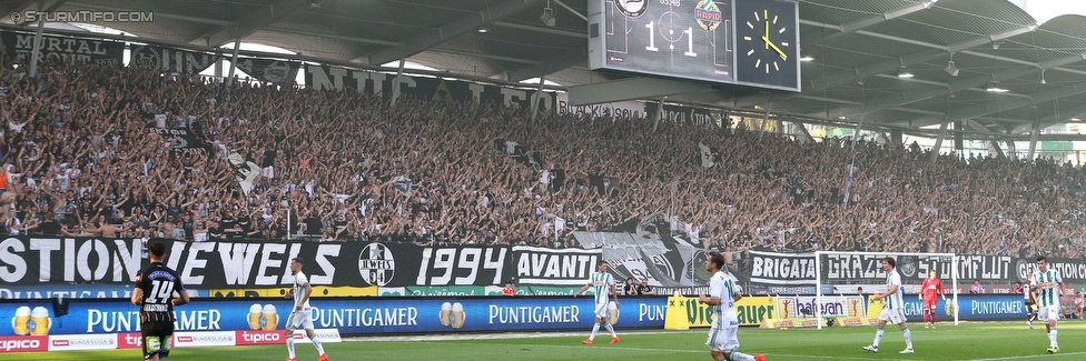 Sturm Graz - Rapid Wien
Oesterreichische Fussball Bundesliga, 7. Runde, SK Sturm Graz - SK Rapid Wien, Stadion Liebenau Graz, 10.09.2016. 

Foto zeigt Fans von Sturm
