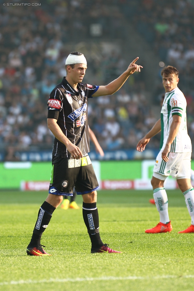 Sturm Graz - Rapid Wien
Oesterreichische Fussball Bundesliga, 7. Runde, SK Sturm Graz - SK Rapid Wien, Stadion Liebenau Graz, 10.09.2016. 

Foto zeigt Uros Matic (Sturm)
