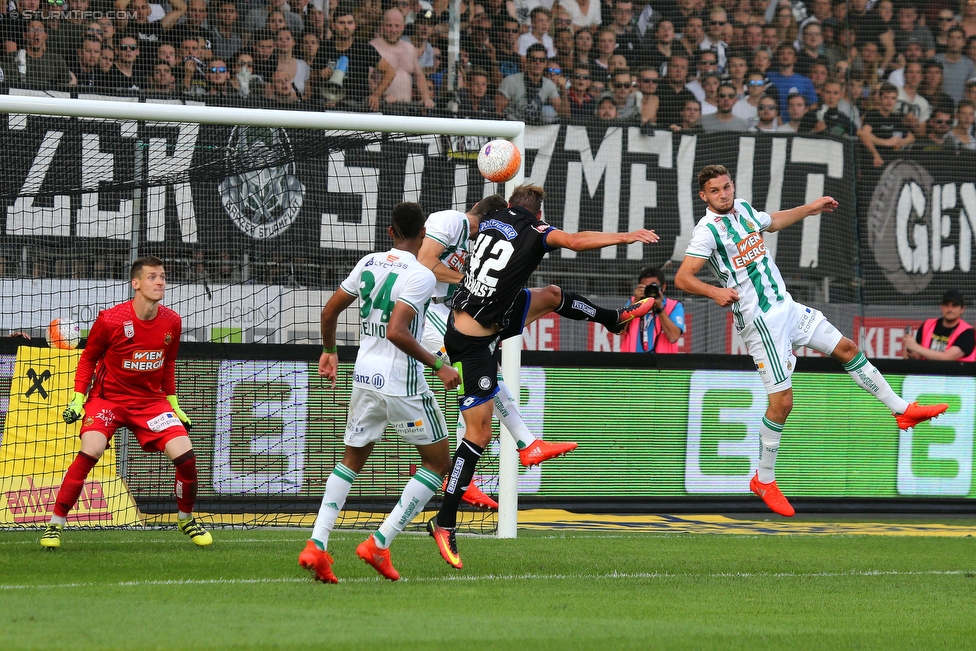 Sturm Graz - Rapid Wien
Oesterreichische Fussball Bundesliga, 7. Runde, SK Sturm Graz - SK Rapid Wien, Stadion Liebenau Graz, 10.09.2016. 

Foto zeigt Roman Kienast (Sturm)
Schlüsselwörter: kopfball