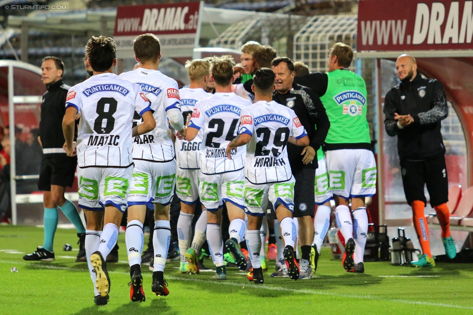 Admira Wacker - Sturm Graz
Oesterreichische Fussball Bundesliga, 8. Runde, FC Admira Wacker Moedling - SK Sturm Graz, Stadion Suedstadt Maria Enzersdorf, 17.09.2016. 

Foto zeigt die Mannschaft von Sturm
