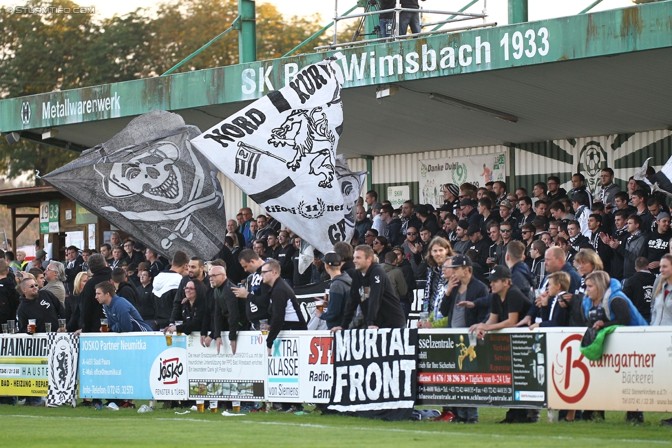 Bad Wimsbach - Sturm Graz
OEFB Cup, 2. Runde, SK Bad Wimsbach - SK Sturm Graz, Stadion Bad Wimsbach, 21.09.2016. 

Foto zeigt Fans von Sturm
