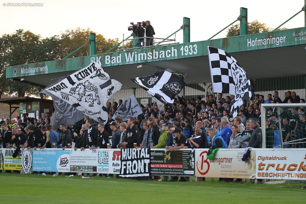 Bad Wimsbach - Sturm Graz
OEFB Cup, 2. Runde, SK Bad Wimsbach - SK Sturm Graz, Stadion Bad Wimsbach, 21.09.2016. 

Foto zeigt Fans von Sturm
