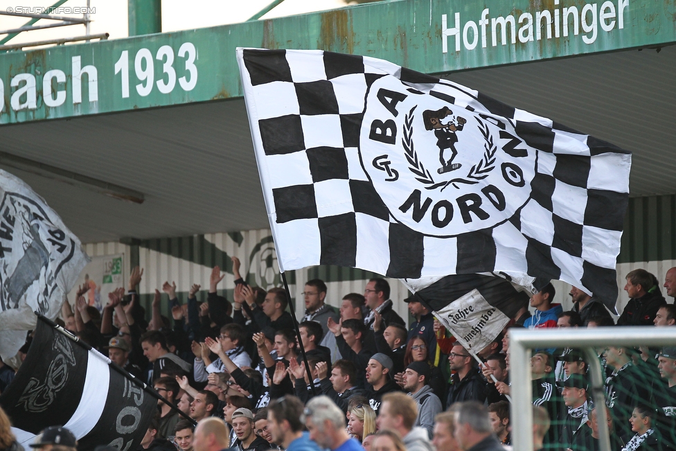 Bad Wimsbach - Sturm Graz
OEFB Cup, 2. Runde, SK Bad Wimsbach - SK Sturm Graz, Stadion Bad Wimsbach, 21.09.2016. 

Foto zeigt Fans von Sturm
