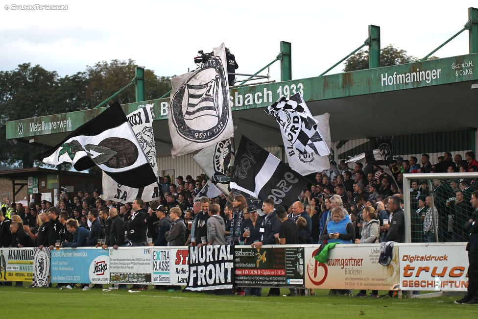 Bad Wimsbach - Sturm Graz
OEFB Cup, 2. Runde, SK Bad Wimsbach - SK Sturm Graz, Stadion Bad Wimsbach, 21.09.2016. 

Foto zeigt Fans von Sturm
