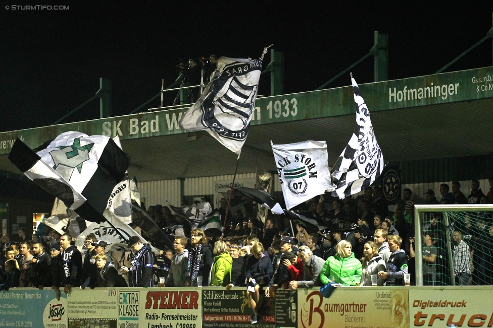 Bad Wimsbach - Sturm Graz
OEFB Cup, 2. Runde, SK Bad Wimsbach - SK Sturm Graz, Stadion Bad Wimsbach, 21.09.2016. 

Foto zeigt Fans von Sturm
