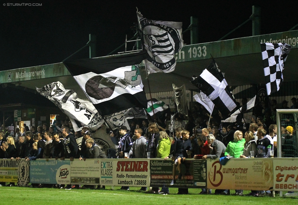 Bad Wimsbach - Sturm Graz
OEFB Cup, 2. Runde, SK Bad Wimsbach - SK Sturm Graz, Stadion Bad Wimsbach, 21.09.2016. 

Foto zeigt Fans von Sturm
