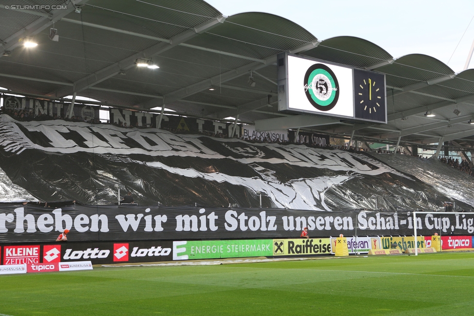 Sturm Graz - Wolfsberg
Oesterreichische Fussball Bundesliga, 9. Runde, SK Sturm Graz - Wolfsberger AC, Stadion Liebenau Graz, 24.09.2016. 

Foto zeigt Fans von Sturm mit einer Choreografie
