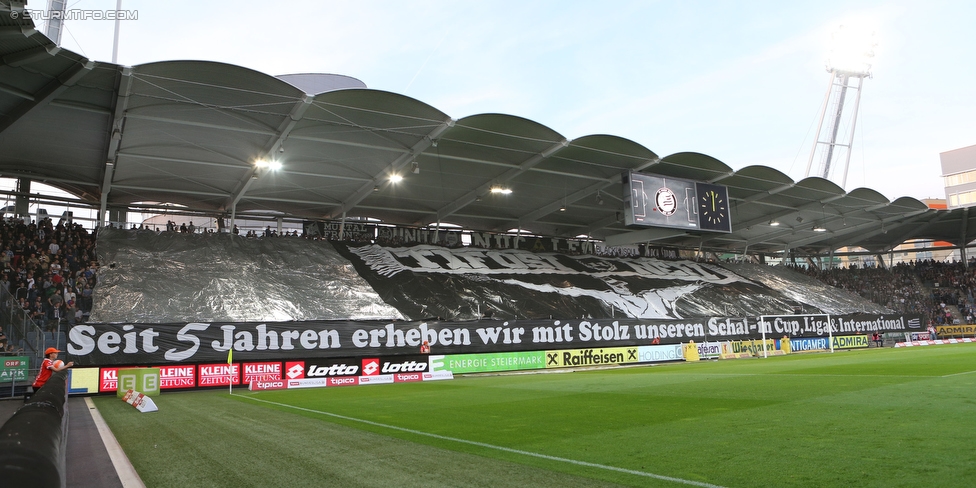 Sturm Graz - Wolfsberg
Oesterreichische Fussball Bundesliga, 9. Runde, SK Sturm Graz - Wolfsberger AC, Stadion Liebenau Graz, 24.09.2016. 

Foto zeigt Fans von Sturm mit einer Choreografie
