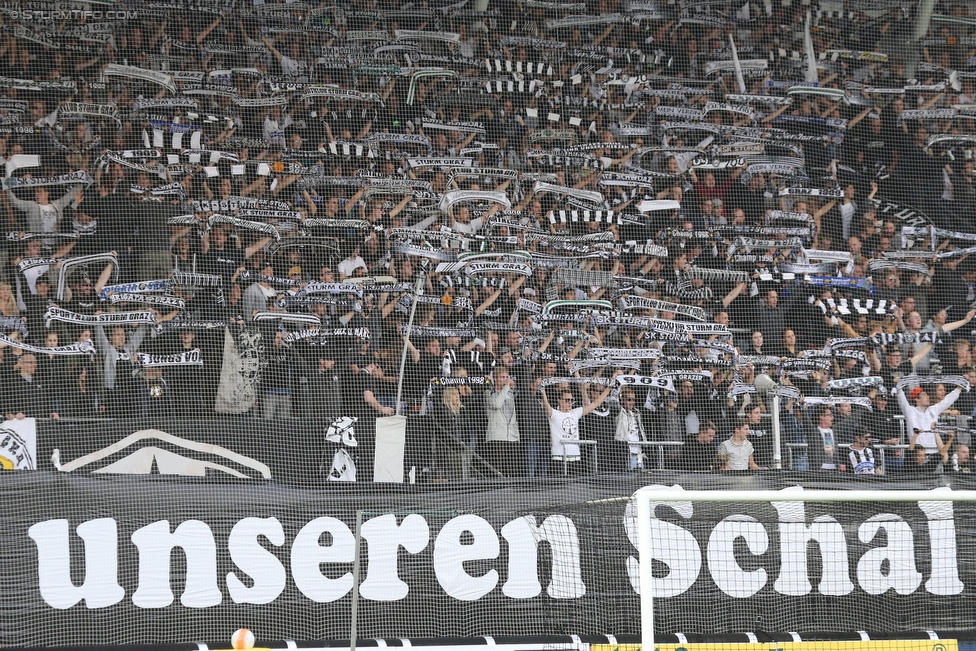 Sturm Graz - Wolfsberg
Oesterreichische Fussball Bundesliga, 9. Runde, SK Sturm Graz - Wolfsberger AC, Stadion Liebenau Graz, 24.09.2016. 

Foto zeigt Fans von Sturm mit einer Choreografie
