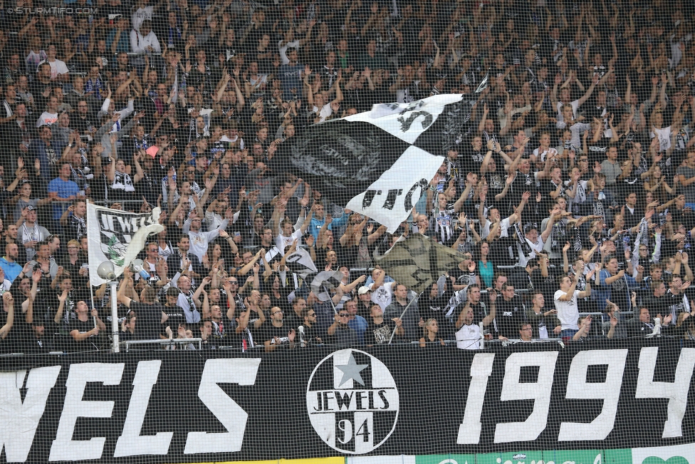 Sturm Graz - Wolfsberg
Oesterreichische Fussball Bundesliga, 9. Runde, SK Sturm Graz - Wolfsberger AC, Stadion Liebenau Graz, 24.09.2016. 

Foto zeigt Fans von Sturm
