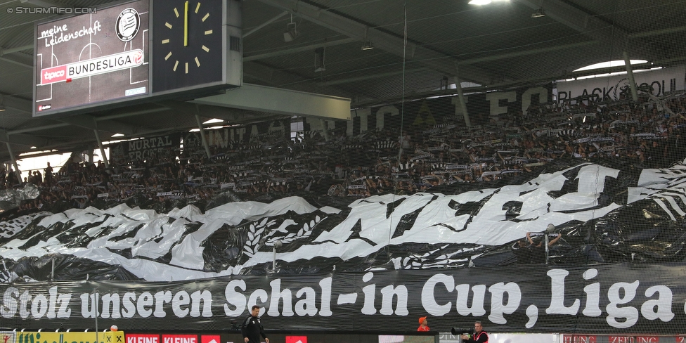 Sturm Graz - Wolfsberg
Oesterreichische Fussball Bundesliga, 9. Runde, SK Sturm Graz - Wolfsberger AC, Stadion Liebenau Graz, 24.09.2016. 

Foto zeigt Fans von Sturm mit einer Choreografie
