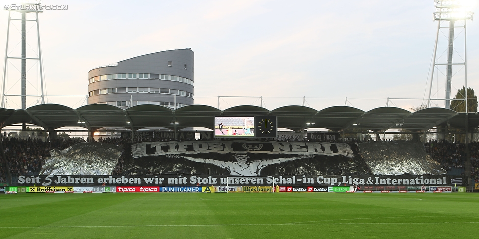 Sturm Graz - Wolfsberg
Oesterreichische Fussball Bundesliga, 9. Runde, SK Sturm Graz - Wolfsberger AC, Stadion Liebenau Graz, 24.09.2016. 

Foto zeigt Fans von Sturm mit einer Choreografie
