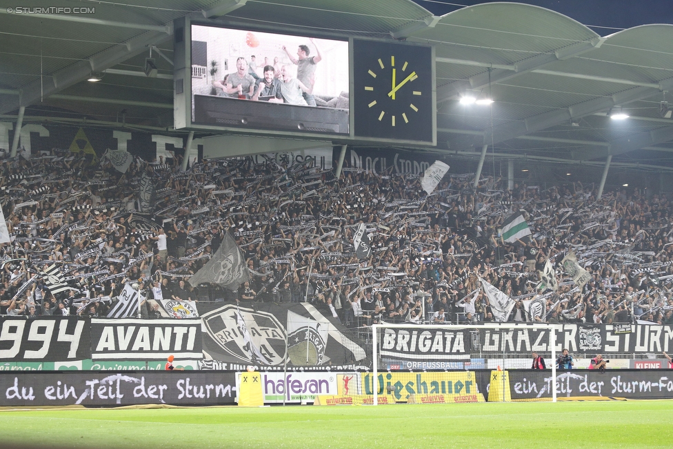 Sturm Graz - Wolfsberg
Oesterreichische Fussball Bundesliga, 9. Runde, SK Sturm Graz - Wolfsberger AC, Stadion Liebenau Graz, 24.09.2016. 

Foto zeigt Fans von Sturm
