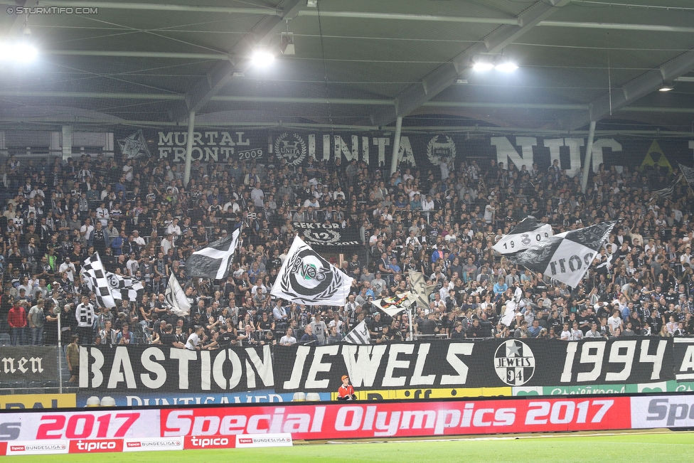 Sturm Graz - Wolfsberg
Oesterreichische Fussball Bundesliga, 9. Runde, SK Sturm Graz - Wolfsberger AC, Stadion Liebenau Graz, 24.09.2016. 

Foto zeigt Fans von Sturm
