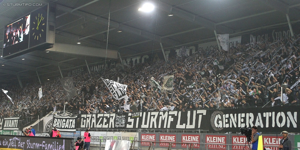 Sturm Graz - Wolfsberg
Oesterreichische Fussball Bundesliga, 9. Runde, SK Sturm Graz - Wolfsberger AC, Stadion Liebenau Graz, 24.09.2016. 

Foto zeigt Fans von Sturm
