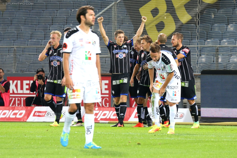 Sturm Graz - Wolfsberg
Oesterreichische Fussball Bundesliga, 9. Runde, SK Sturm Graz - Wolfsberger AC, Stadion Liebenau Graz, 24.09.2016. 

Foto zeigt Deni Alar (Sturm)
Schlüsselwörter: torjubel