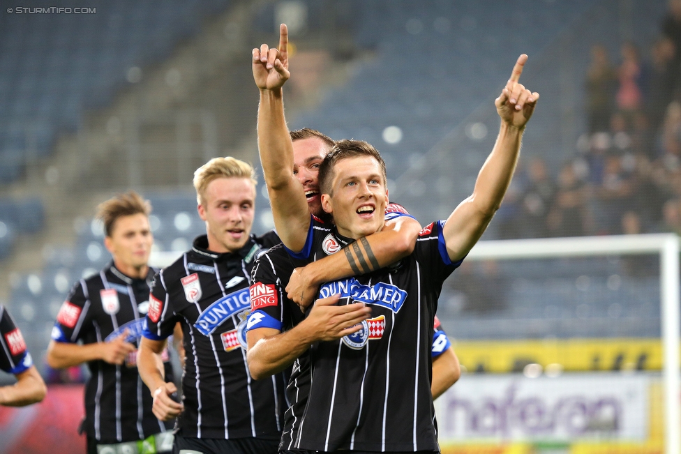 Sturm Graz - Wolfsberg
Oesterreichische Fussball Bundesliga, 9. Runde, SK Sturm Graz - Wolfsberger AC, Stadion Liebenau Graz, 24.09.2016. 

Foto zeigt Deni Alar (Sturm)
Schlüsselwörter: torjubel