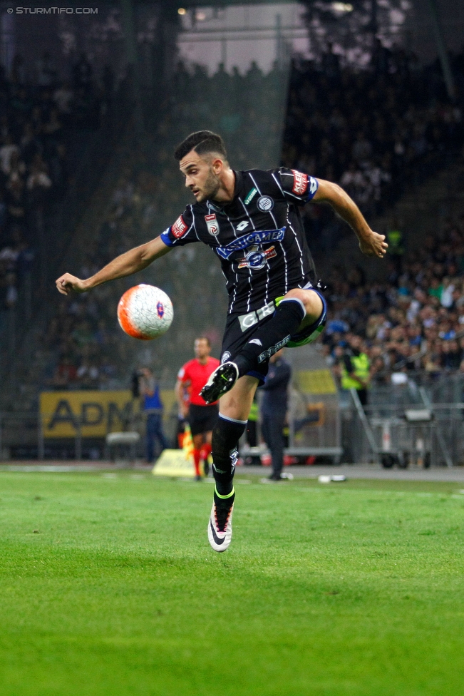 Sturm Graz - Wolfsberg
Oesterreichische Fussball Bundesliga, 9. Runde, SK Sturm Graz - Wolfsberger AC, Stadion Liebenau Graz, 24.09.2016. 

Foto zeigt Charalampos Lykogiannis (Sturm)
