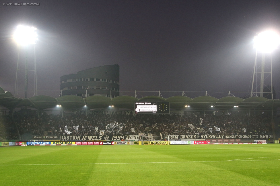 Sturm Graz - Ried
Oesterreichische Fussball Bundesliga, 11. Runde, SK Sturm Graz - SV Ried, Stadion Liebenau Graz, 15.10.2016. 

Foto zeigt Fans von Sturm
