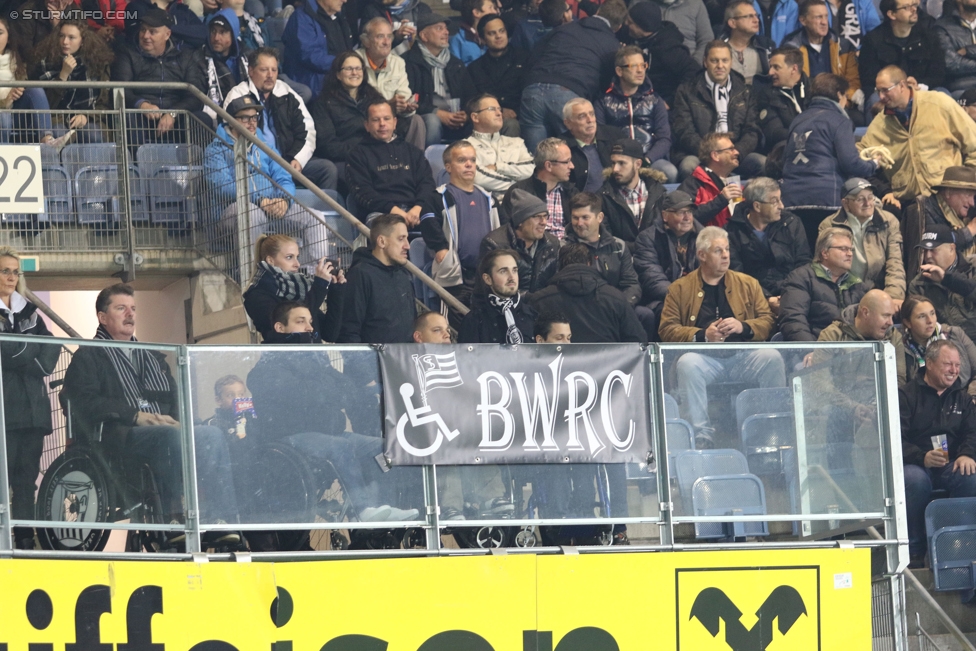 Sturm Graz - Ried
Oesterreichische Fussball Bundesliga, 11. Runde, SK Sturm Graz - SV Ried, Stadion Liebenau Graz, 15.10.2016. 

Foto zeigt Fans von Sturm
