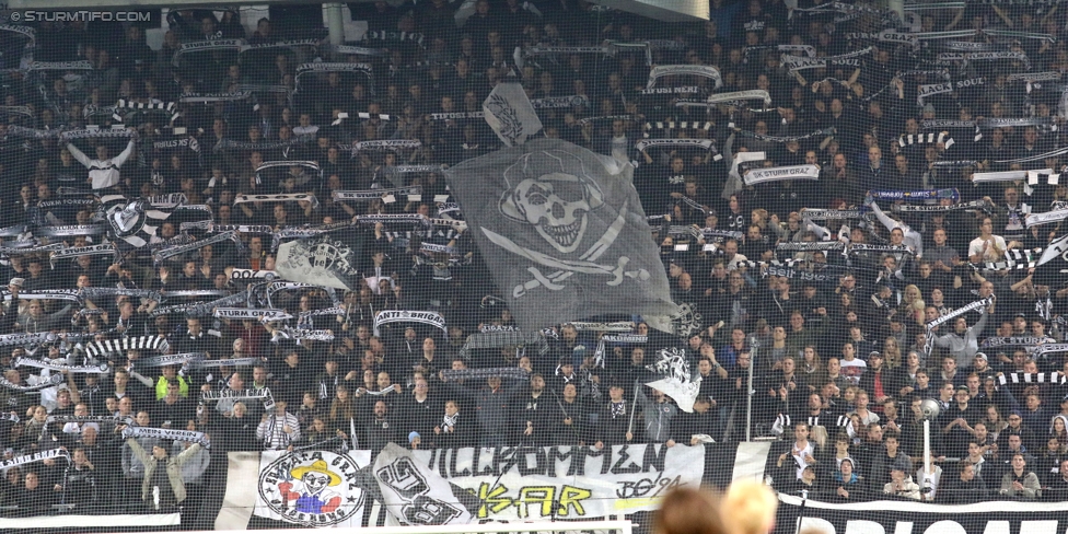 Sturm Graz - Ried
Oesterreichische Fussball Bundesliga, 11. Runde, SK Sturm Graz - SV Ried, Stadion Liebenau Graz, 15.10.2016. 

Foto zeigt Fans von Sturm
