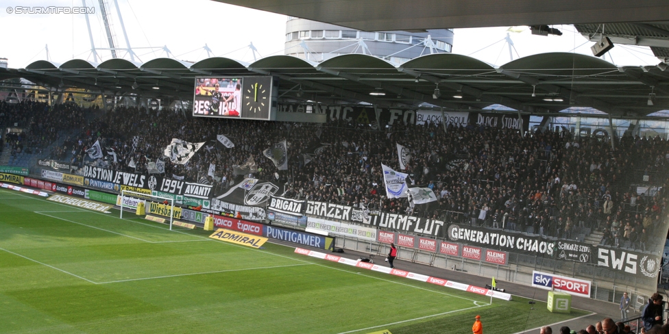 Sturm Graz - Mattersburg
Oesterreichische Fussball Bundesliga, 12. Runde, SK Sturm Graz - SV Mattersburg, Stadion Liebenau Graz, 22.10.2016. 

Foto zeigt Fans von Sturm
