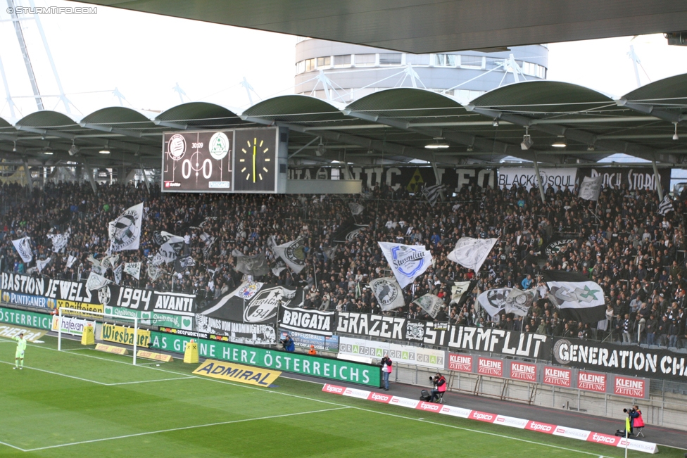 Sturm Graz - Mattersburg
Oesterreichische Fussball Bundesliga, 12. Runde, SK Sturm Graz - SV Mattersburg, Stadion Liebenau Graz, 22.10.2016. 

Foto zeigt Fans von Sturm
