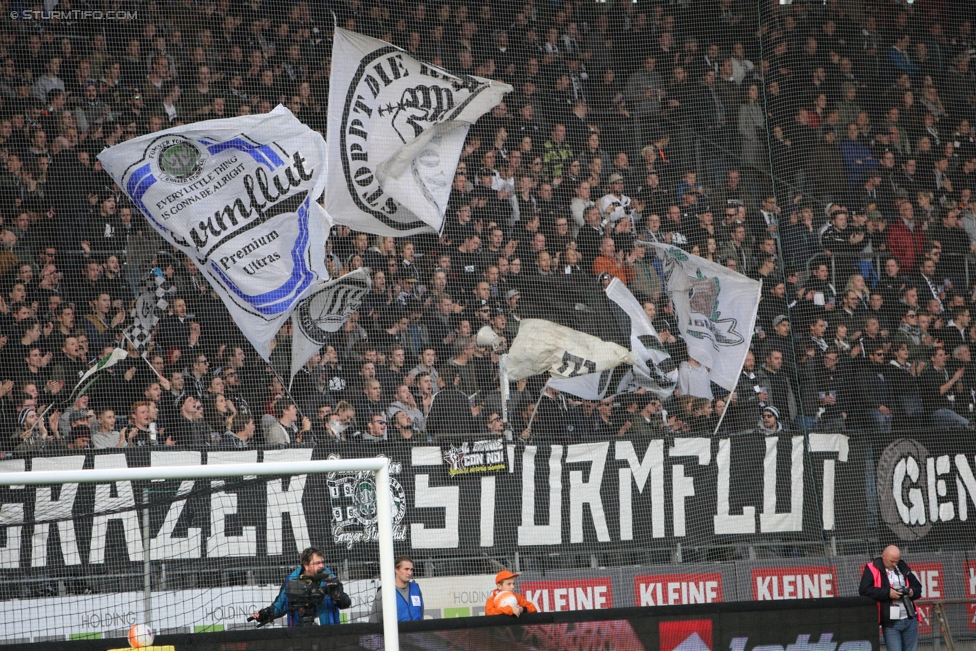 Sturm Graz - Mattersburg
Oesterreichische Fussball Bundesliga, 12. Runde, SK Sturm Graz - SV Mattersburg, Stadion Liebenau Graz, 22.10.2016. 

Foto zeigt Fans von Sturm
