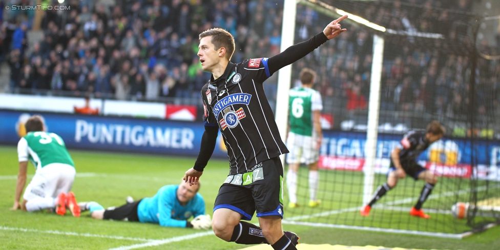 Sturm Graz - Mattersburg
Oesterreichische Fussball Bundesliga, 12. Runde, SK Sturm Graz - SV Mattersburg, Stadion Liebenau Graz, 22.10.2016. 

Foto zeigt Deni Alar (Sturm)
Schlüsselwörter: tor