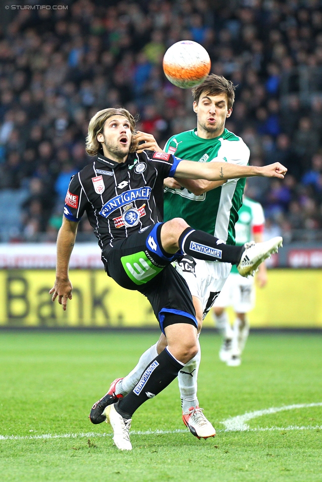 Sturm Graz - Mattersburg
Oesterreichische Fussball Bundesliga, 12. Runde, SK Sturm Graz - SV Mattersburg, Stadion Liebenau Graz, 22.10.2016. 

Foto zeigt Philipp Zulechner (Sturm)
