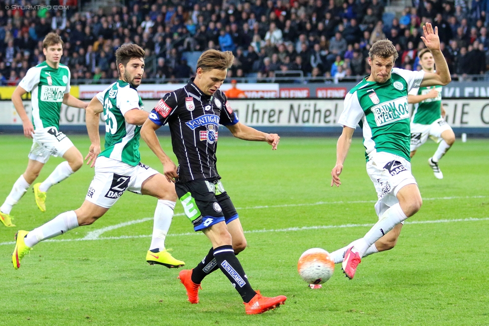 Sturm Graz - Mattersburg
Oesterreichische Fussball Bundesliga, 12. Runde, SK Sturm Graz - SV Mattersburg, Stadion Liebenau Graz, 22.10.2016. 

Foto zeigt Stefan Hierlaender (Sturm)
Schlüsselwörter: tor