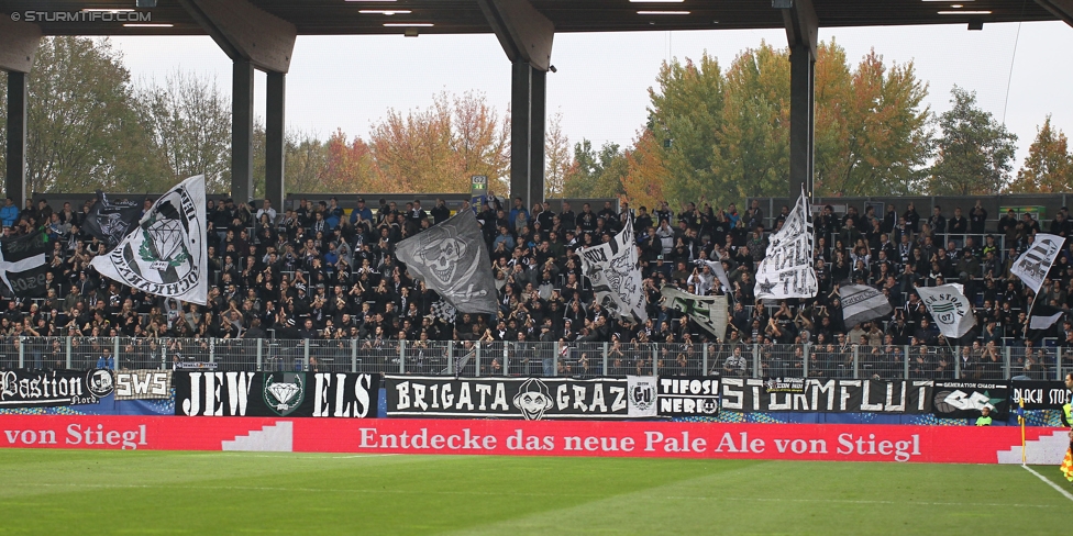 St. Poelten - Sturm Graz
OEFB Cup, 3. Runde, SKN St. Poelten - SK Sturm Graz, Arena St. Poelten, 26.10.2016. 

Foto zeigt Fans von Sturm
