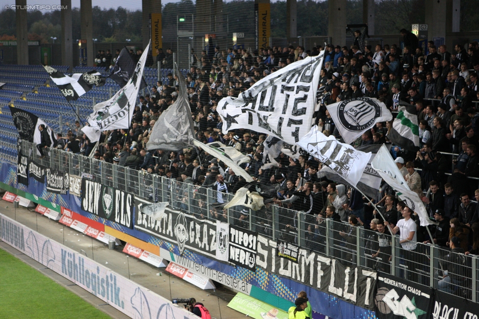 St. Poelten - Sturm Graz
OEFB Cup, 3. Runde, SKN St. Poelten - SK Sturm Graz, Arena St. Poelten, 26.10.2016. 

Foto zeigt Fans von Sturm
