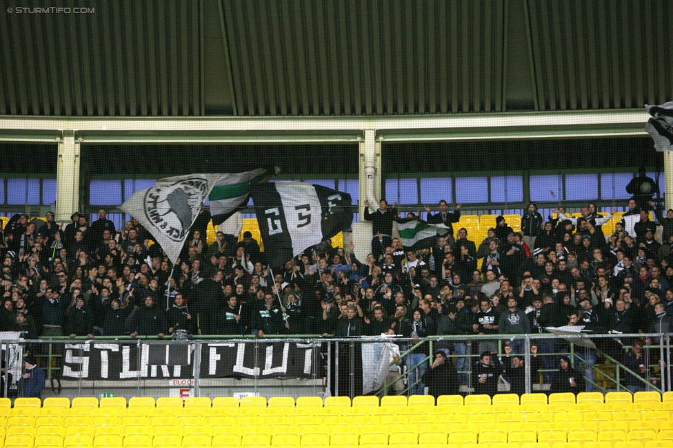 Austria Wien - Sturm Graz
Oesterreichische Fussball Bundesliga, 13. Runde, FK Austria Wien - SK Sturm Graz, Ernst Happel Stadion Wien, 30.10.2016. 

Foto zeigt Fans von Sturm
