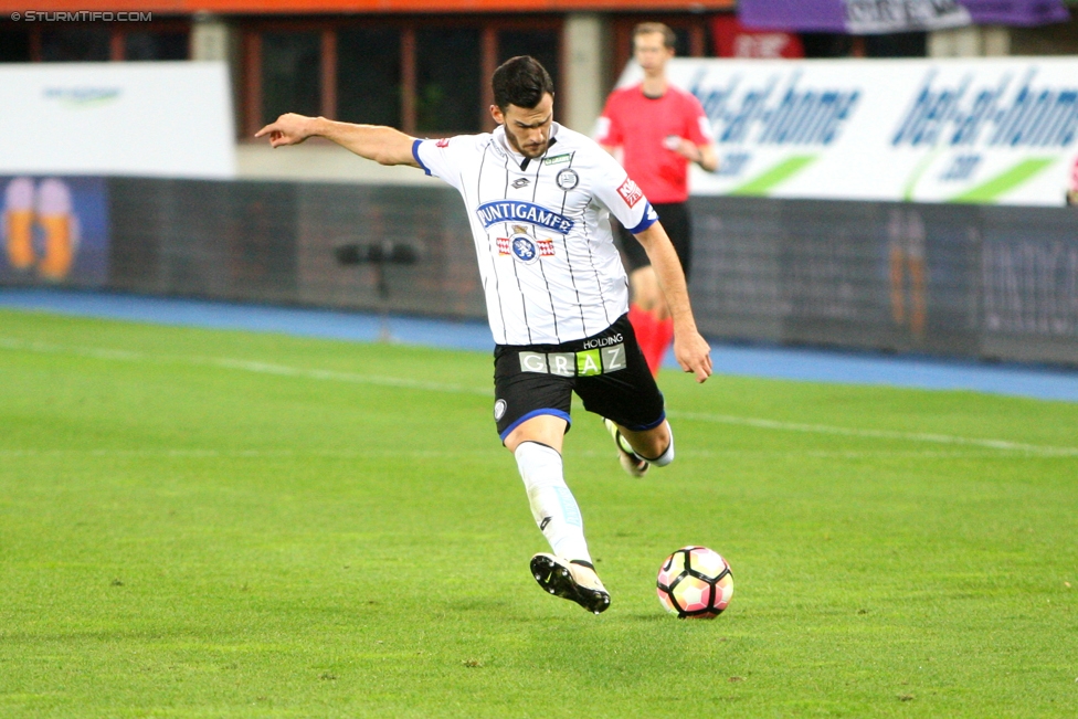 Austria Wien - Sturm Graz
Oesterreichische Fussball Bundesliga, 13. Runde, FK Austria Wien - SK Sturm Graz, Ernst Happel Stadion Wien, 30.10.2016. 

Foto zeigt Charalampos Lykogiannis (Sturm)
