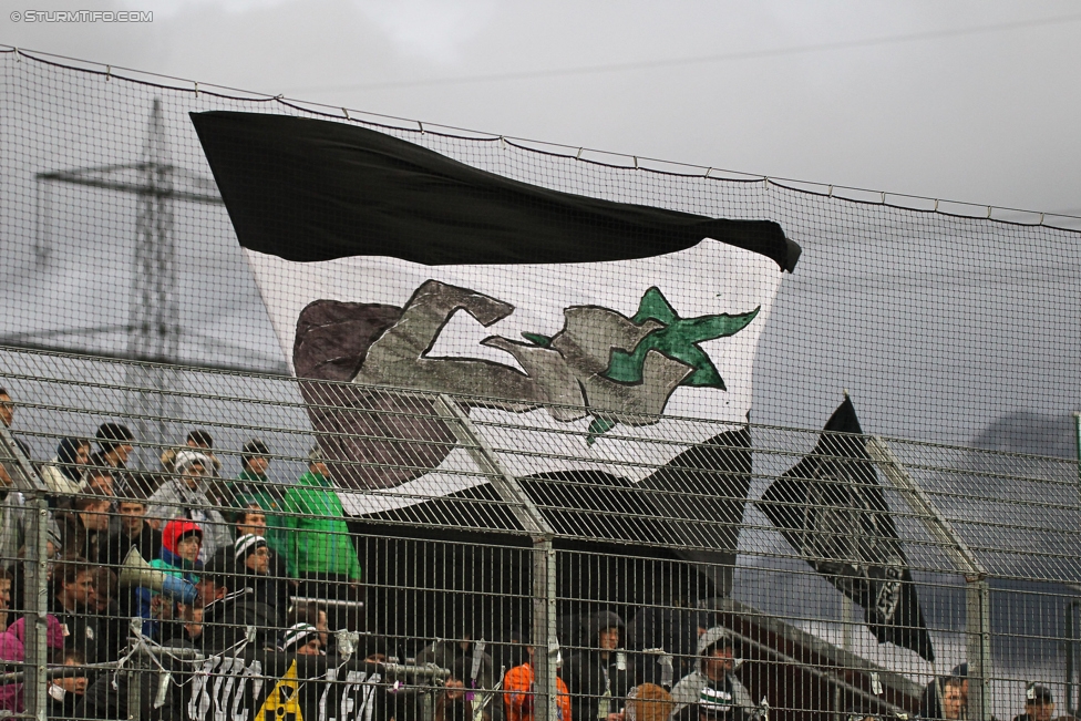 Altach - Sturm Graz
Oesterreichische Fussball Bundesliga, 15. Runde, SC Rheindorf Altach - SK Sturm Graz, Stadion Schnabelholz Altach, 19.11.2016. 

Foto zeigt Fans von Sturm
