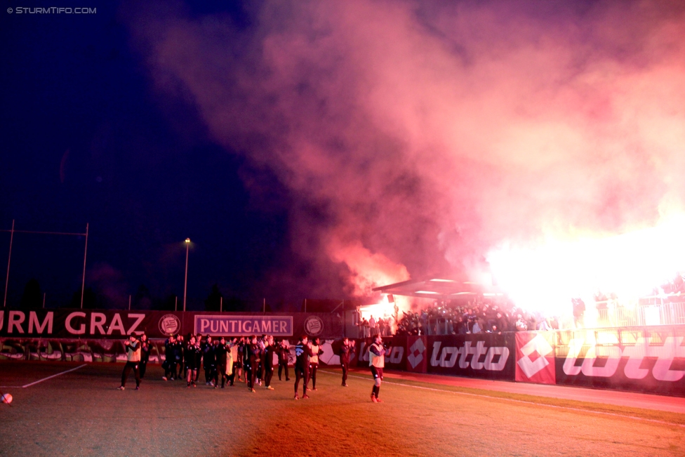 Rapid Wien - Sturm Graz
Oesterreichische Fussball Bundesliga, 16. Runde, SK Rapid Wien - SK Sturm Graz, Weststadion Wien, 27.11.2016. 

Foto zeigt die Verabschiedung der Mannschaft am Vorabend im Trainingszentrum Messendorf
