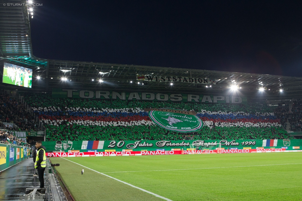 Rapid Wien - Sturm Graz
Oesterreichische Fussball Bundesliga, 16. Runde, SK Rapid Wien - SK Sturm Graz, Weststadion Wien, 27.11.2016. 

Foto zeigt Fans von Rapid mit einer Choreografie
