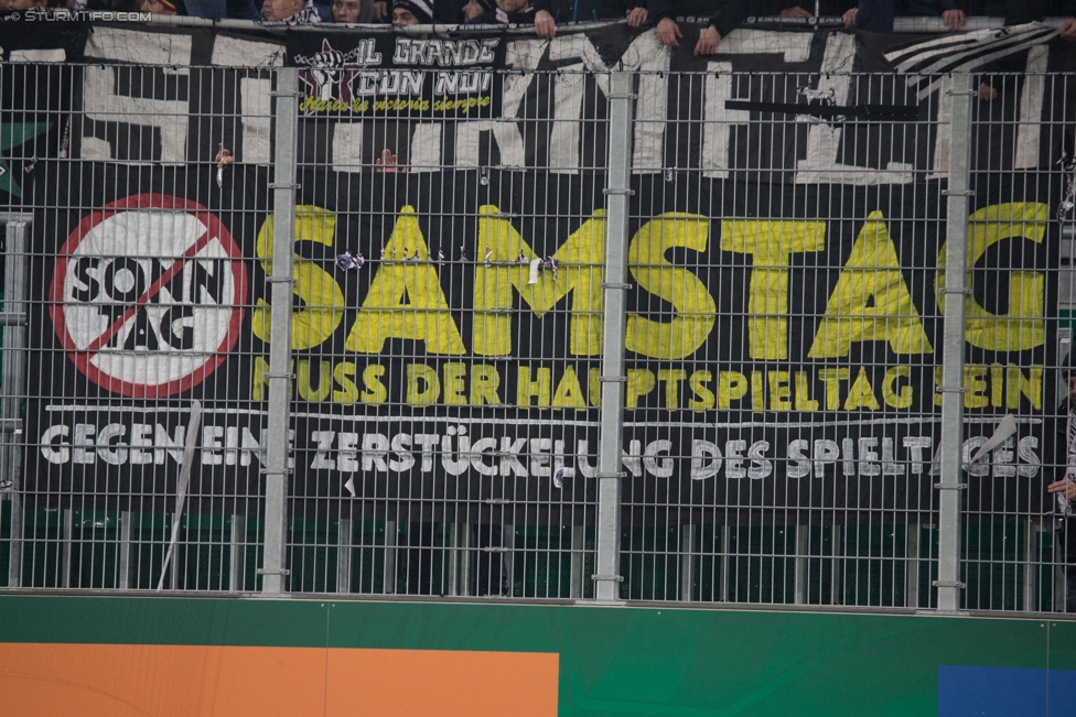 Rapid Wien - Sturm Graz
Oesterreichische Fussball Bundesliga, 16. Runde, SK Rapid Wien - SK Sturm Graz, Weststadion Wien, 27.11.2016. 

Foto zeigt Fans von Sturm
