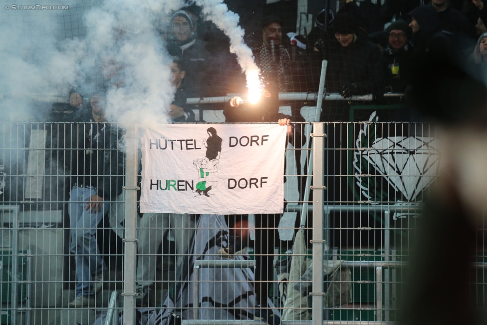 Rapid Wien - Sturm Graz
Oesterreichische Fussball Bundesliga, 16. Runde, SK Rapid Wien - SK Sturm Graz, Weststadion Wien, 27.11.2016. 

Foto zeigt Fans von Sturm
