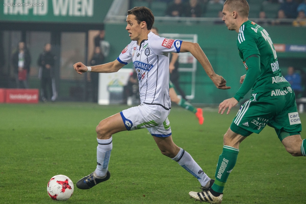 Rapid Wien - Sturm Graz
Oesterreichische Fussball Bundesliga, 16. Runde, SK Rapid Wien - SK Sturm Graz, Weststadion Wien, 27.11.2016. 

Foto zeigt Uros Matic (Sturm)
