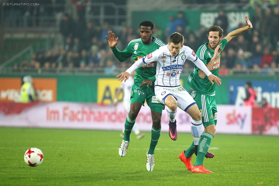 Rapid Wien - Sturm Graz
Oesterreichische Fussball Bundesliga, 16. Runde, SK Rapid Wien - SK Sturm Graz, Weststadion Wien, 27.11.2016. 

Foto zeigt Deni Alar (Sturm)
