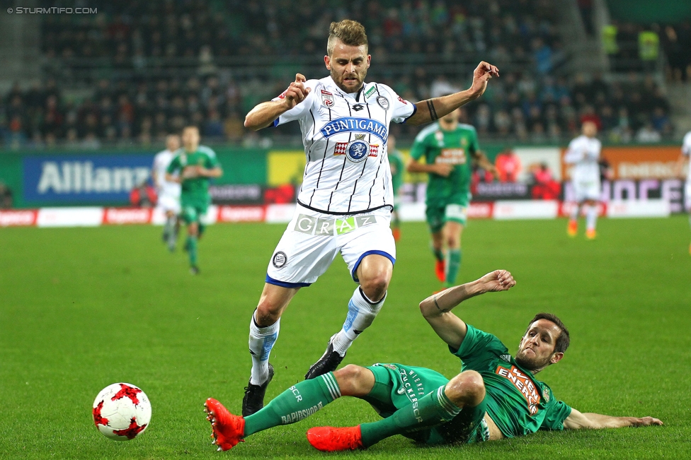 Rapid Wien - Sturm Graz
Oesterreichische Fussball Bundesliga, 16. Runde, SK Rapid Wien - SK Sturm Graz, Weststadion Wien, 27.11.2016. 

Foto zeigt Philipp Huspek (Sturm)
