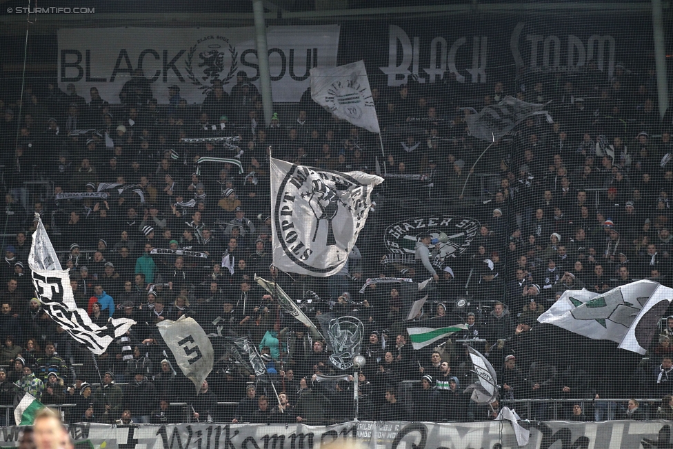 Sturm Graz - Admira Wacker
Oesterreichische Fussball Bundesliga, 17. Runde, SK Sturm Graz - FC Admira Wacker Moedling, Stadion Liebenau Graz, 30.11.2016. 

Foto zeigt Fans von Sturm
