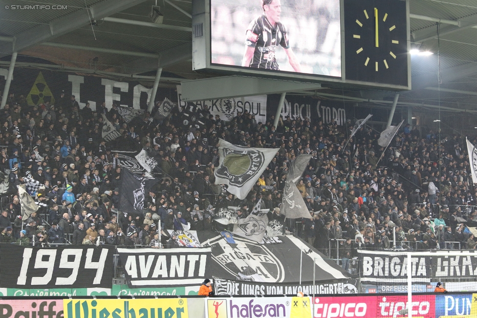 Sturm Graz - Admira Wacker
Oesterreichische Fussball Bundesliga, 17. Runde, SK Sturm Graz - FC Admira Wacker Moedling, Stadion Liebenau Graz, 30.11.2016. 

Foto zeigt Fans von Sturm
