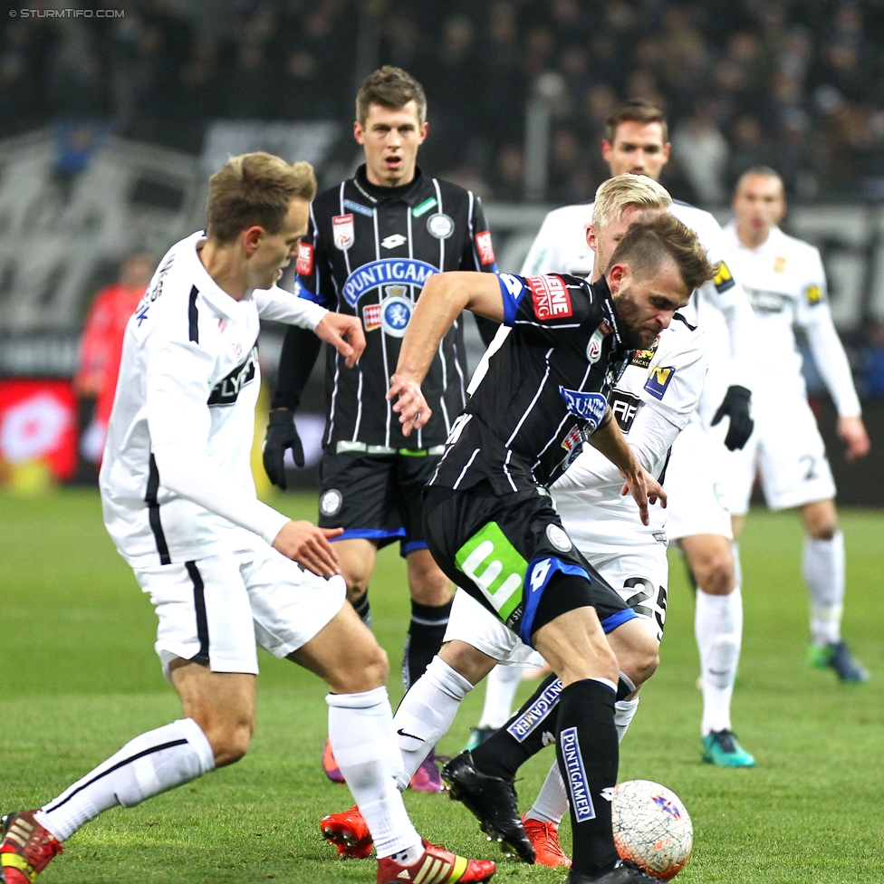 Sturm Graz - Admira Wacker
Oesterreichische Fussball Bundesliga, 17. Runde, SK Sturm Graz - FC Admira Wacker Moedling, Stadion Liebenau Graz, 30.11.2016. 

Foto zeigt Philipp Huspek (Sturm)
