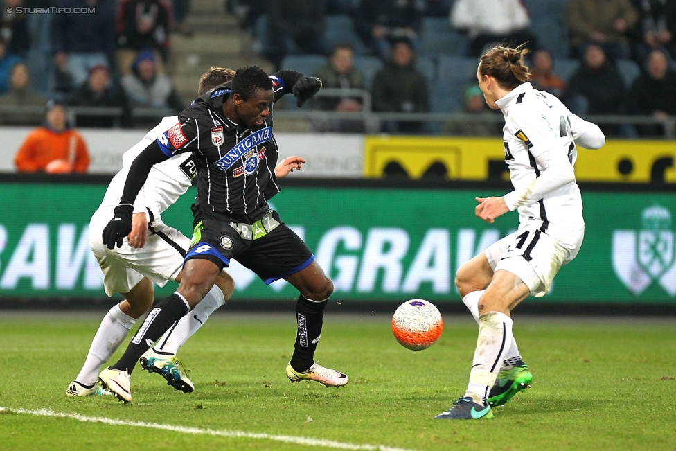 Sturm Graz - Admira Wacker
Oesterreichische Fussball Bundesliga, 17. Runde, SK Sturm Graz - FC Admira Wacker Moedling, Stadion Liebenau Graz, 30.11.2016. 

Foto zeigt Osagie Bright Edomwonyi (Sturm)
